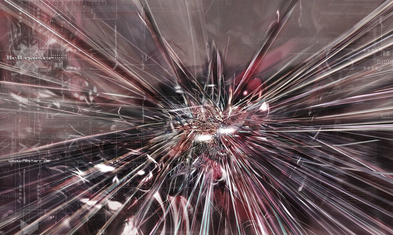 Abstract Digital Explosion — Purple