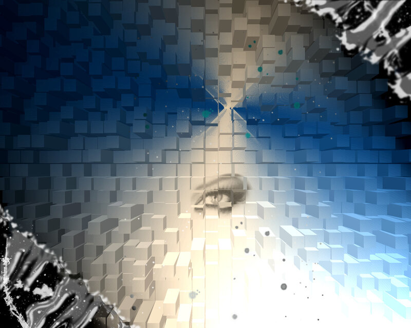 abstract digital eye art