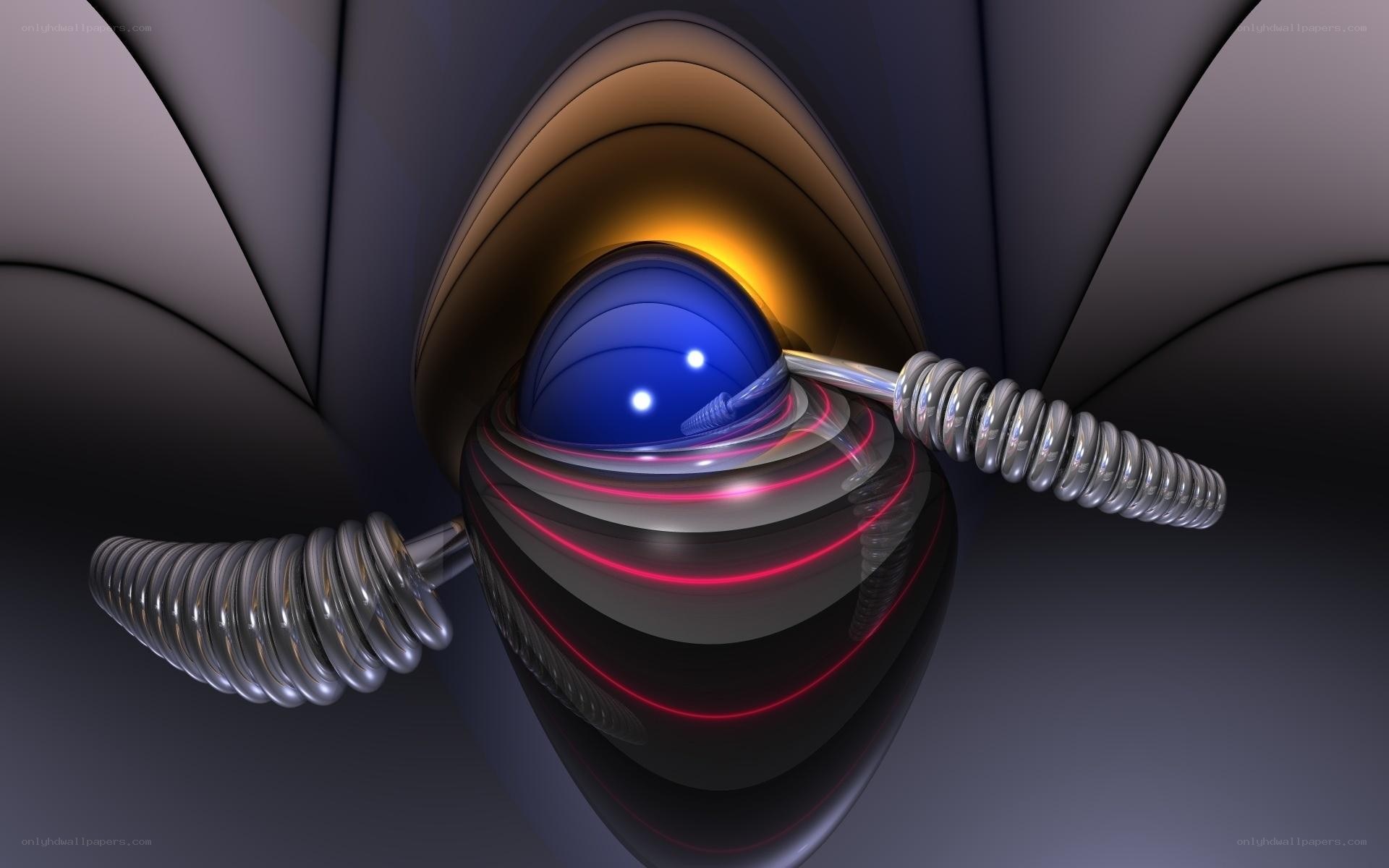 abstract digital eye sculpture