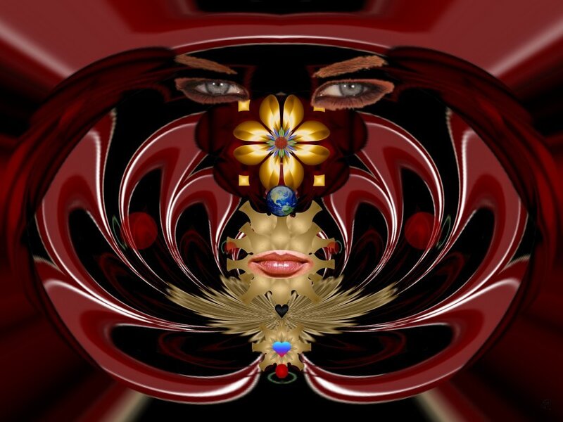 Abstract Digital Face