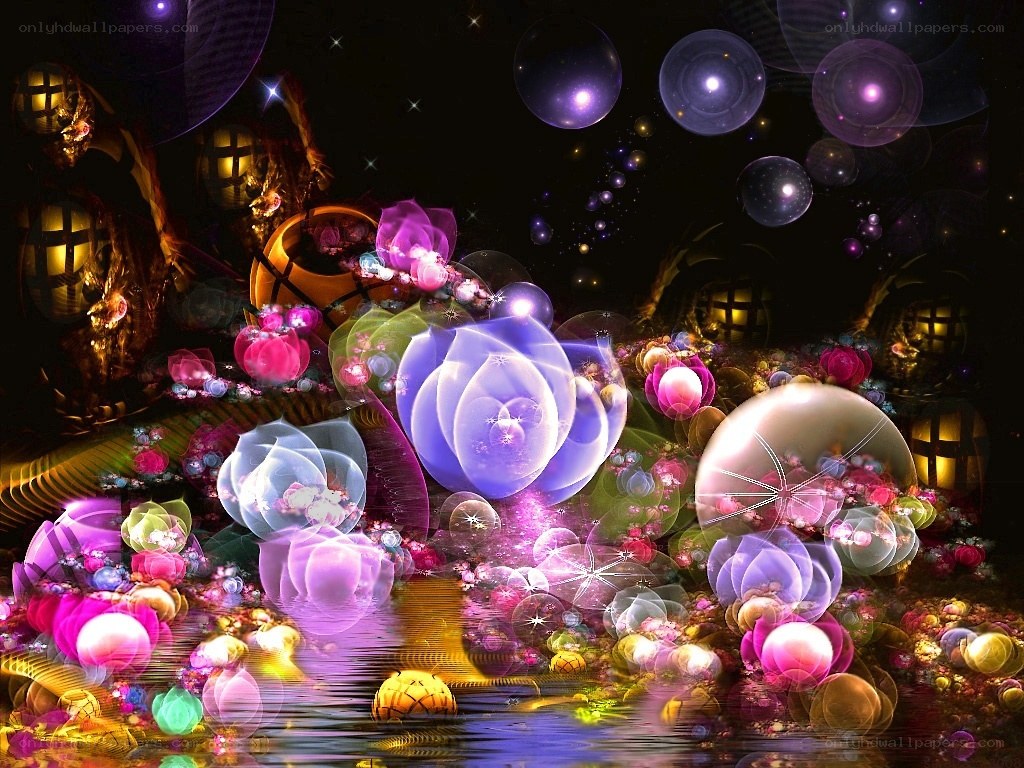 Abstract digital fantasy landscape