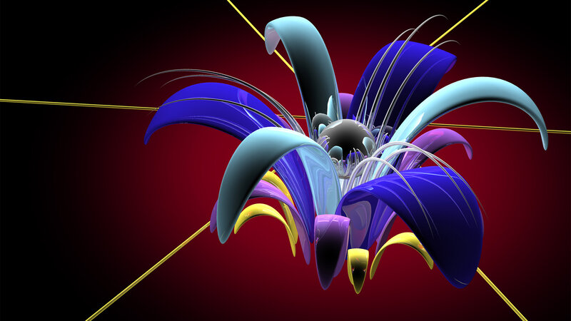 Abstract digital flower art