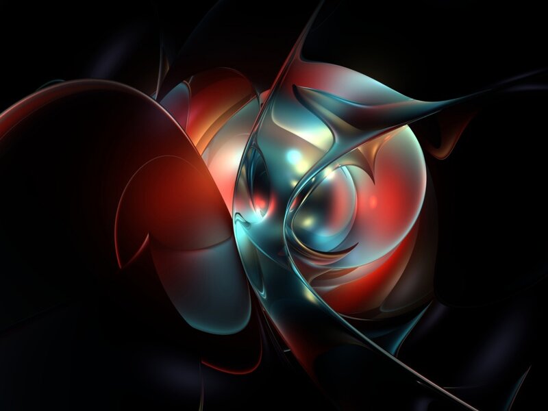 Abstract Digital Form — Red, Dramatic