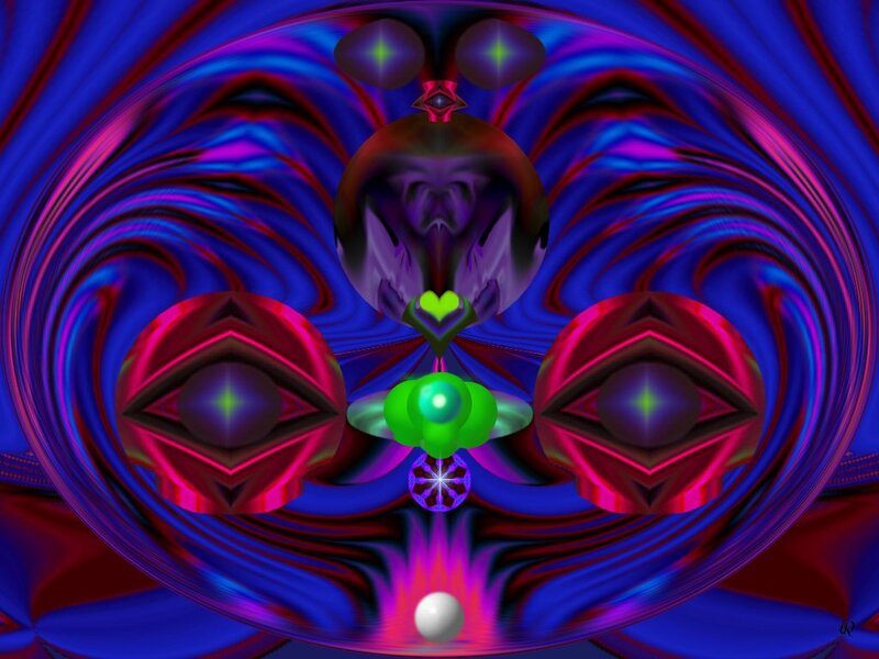 Abstract Digital Fractal Art — Blue