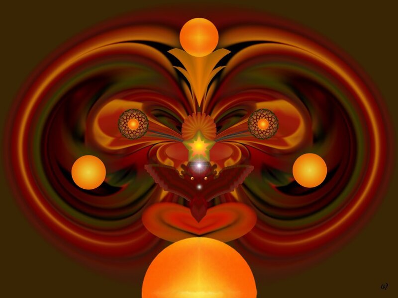 Abstract Digital Fractal Art — Orange