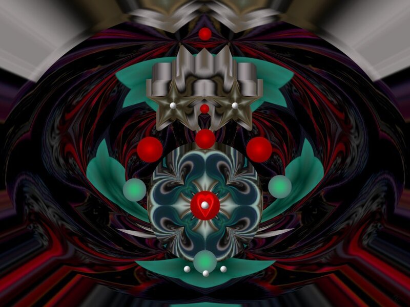 Abstract Digital Fractal — Black