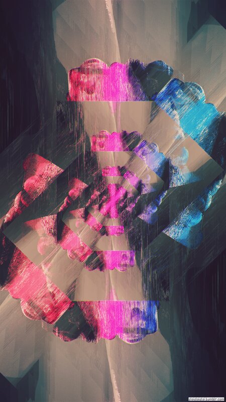 Abstract Digital Fractal — Pink, Dramatic