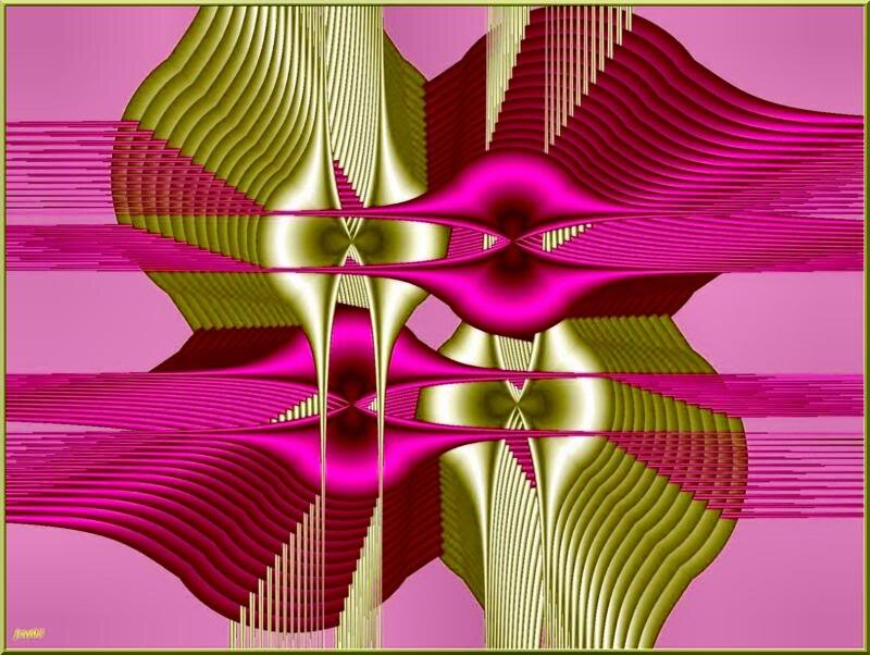 Abstract Digital Fractal — Pink