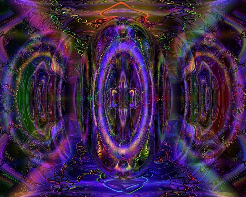 Abstract Digital Fractal — Purple, Hypnotic, Digital Art