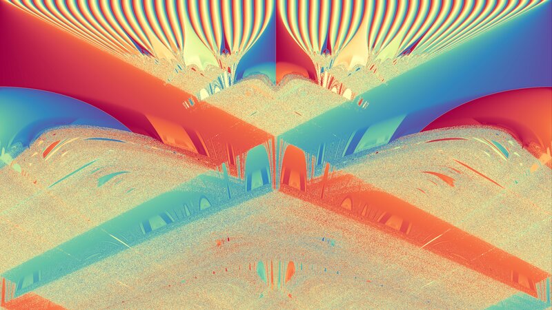 Abstract Digital Fractal — Red, Hypnotic