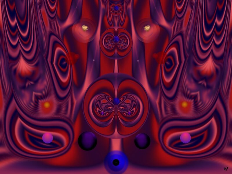 Abstract Digital Fractal — Red