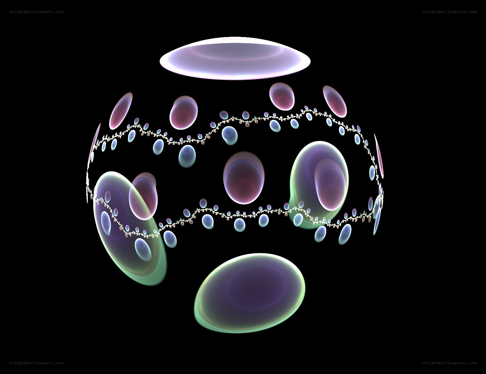 Abstract digital fractal sphere