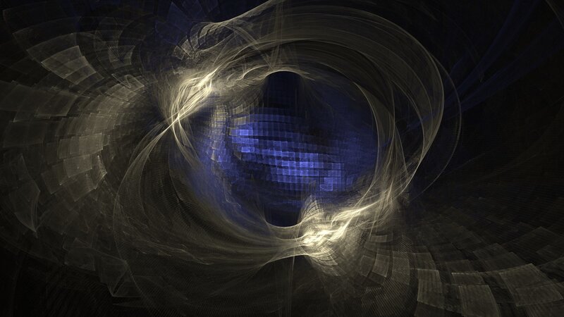 abstract digital fractal tunnel