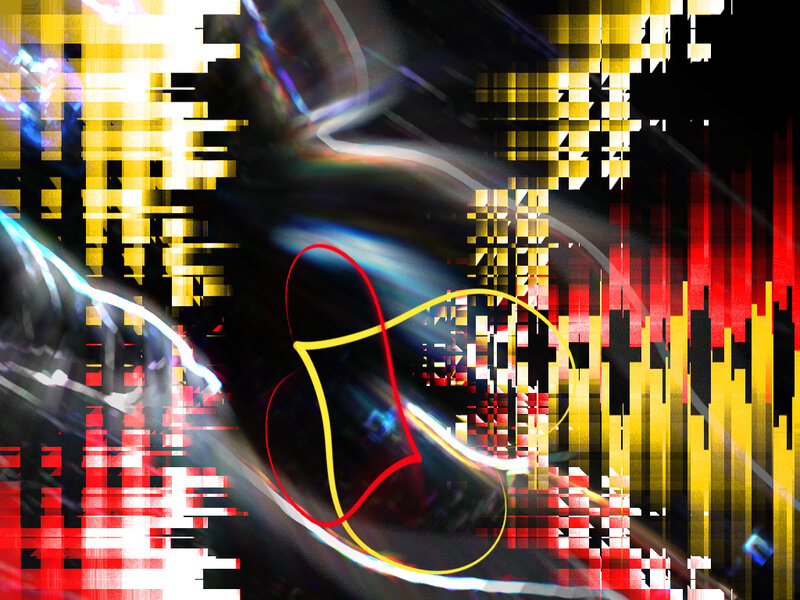 abstract digital glitch art
