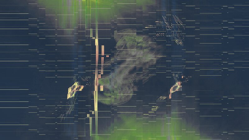 Abstract Digital Glitch Art — Black