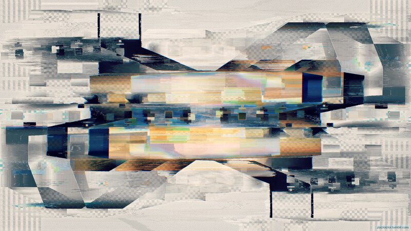 Abstract Digital Glitch Art — Gray