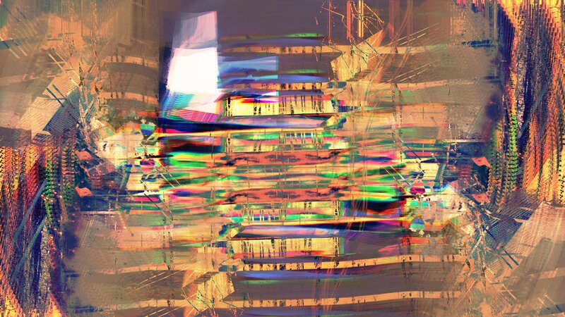 Abstract Digital Glitch Art — Green