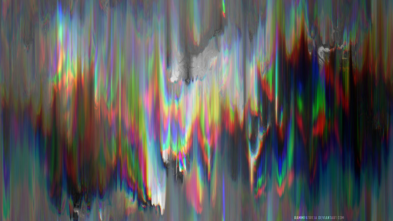 Abstract Digital Glitch Art — Red, Chaotic