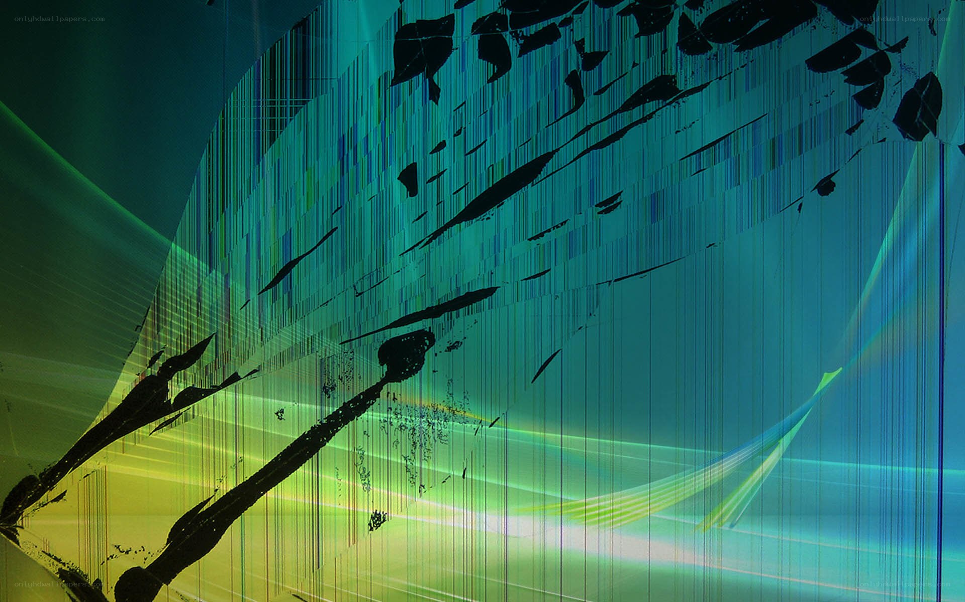 abstract digital glitch art