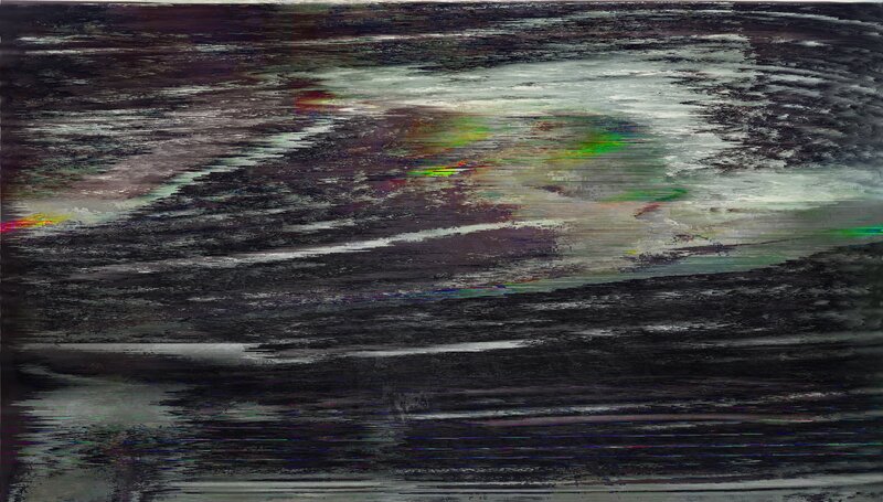 Abstract Digital Glitch — Black