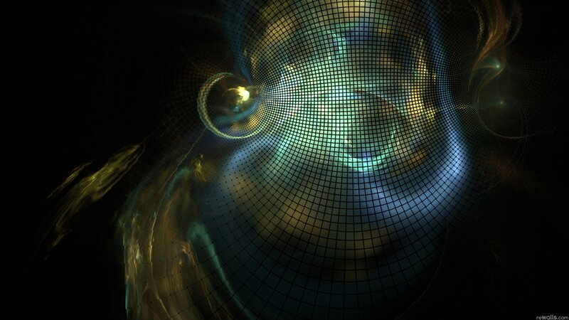 abstract digital grid vortex