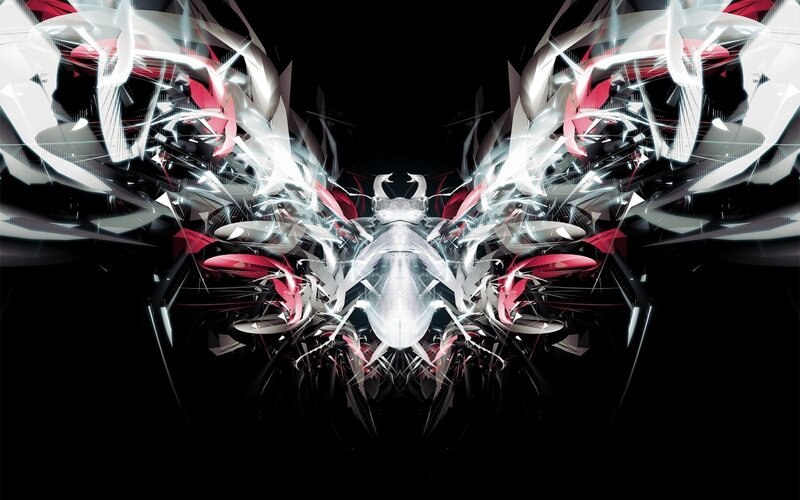 Abstract Digital Insect — Black, Dramatic, Digital Art