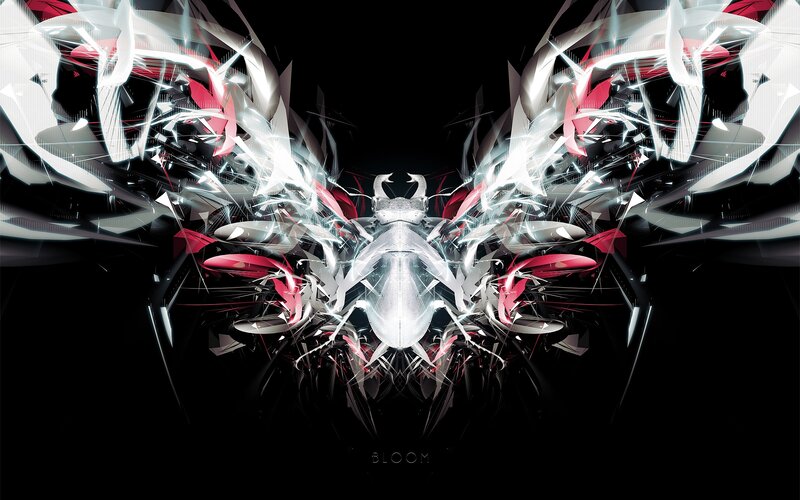 Abstract Digital Insect — Black, Dramatic