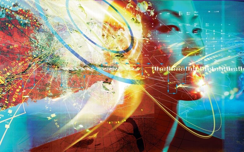 Abstract Digital Interface — Blue, Dynamic