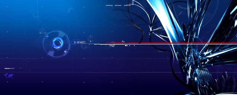 Abstract Digital Interface — Blue