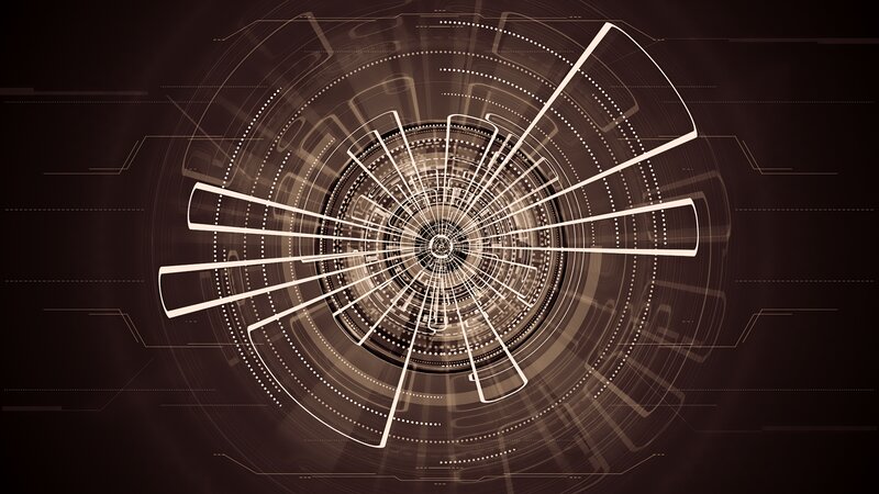 Abstract Digital Interface — Brown