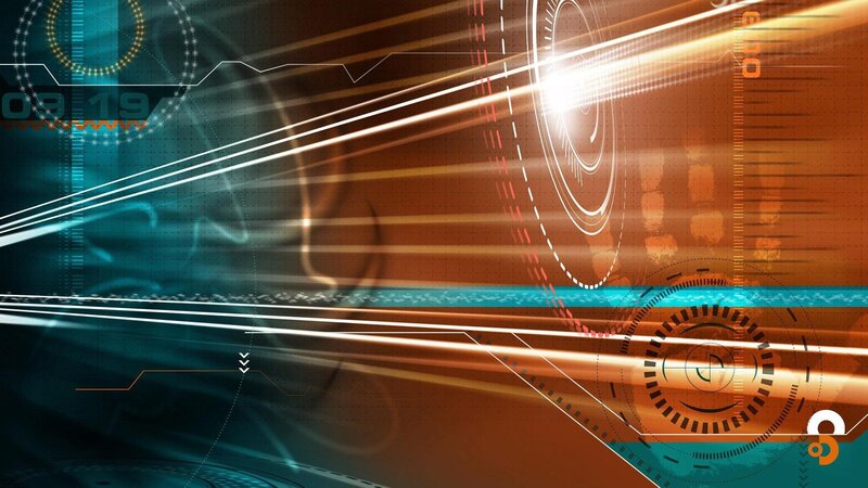 Abstract Digital Interface — Orange