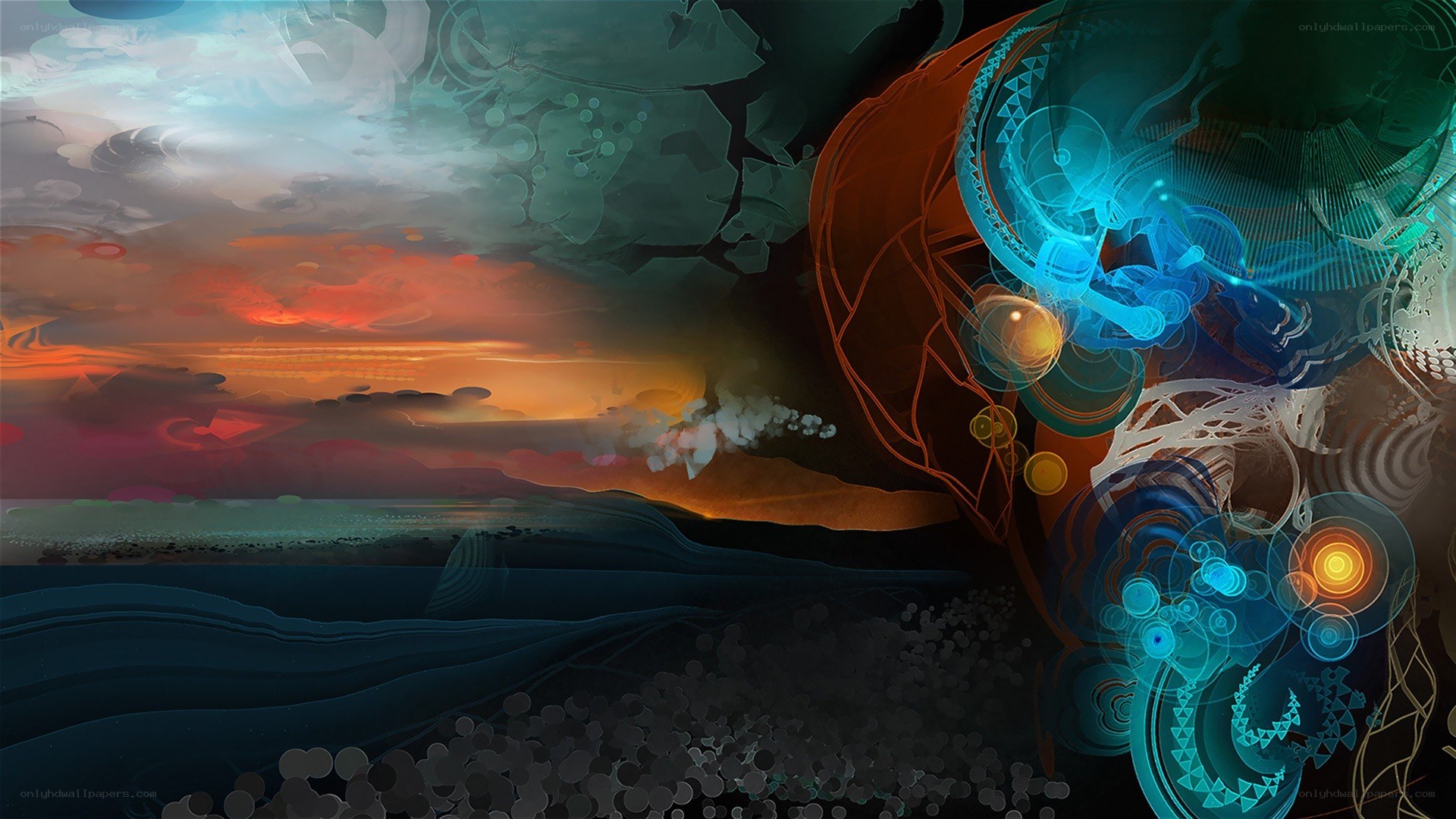 abstract digital landscape