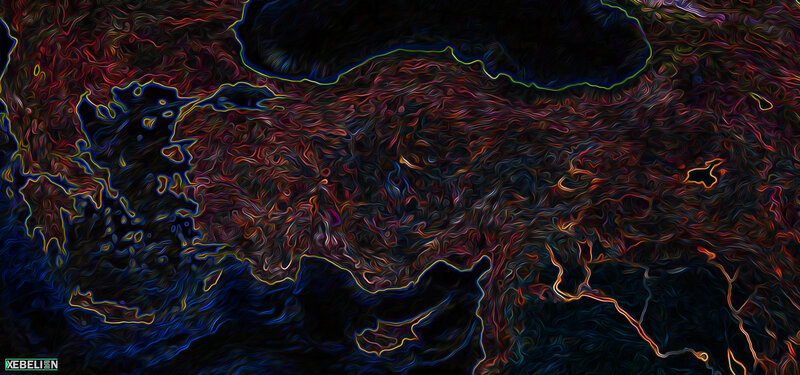 Abstract Digital Landscape — Black