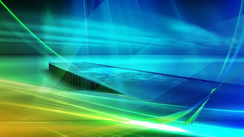 Abstract Digital Landscape — Blue, Dynamic