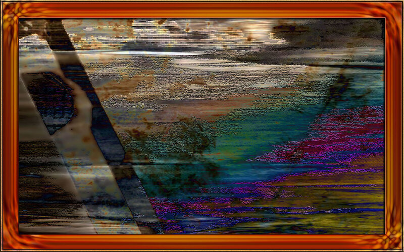 Abstract Digital Landscape — Blue