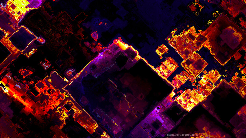 Abstract Digital Landscape — Purple, Dramatic