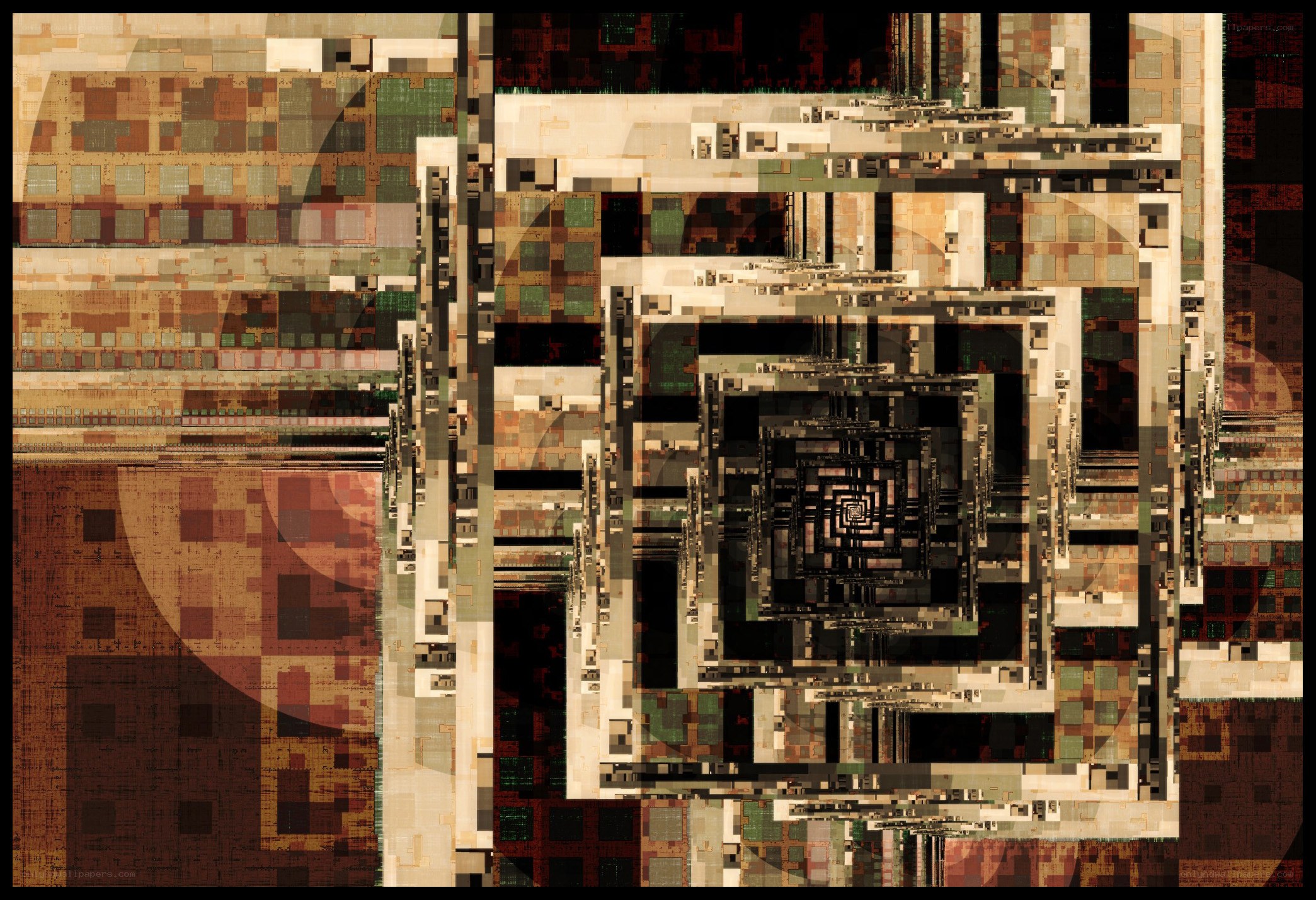Abstract digital maze