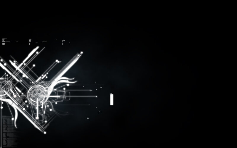 Abstract Digital Network — Black