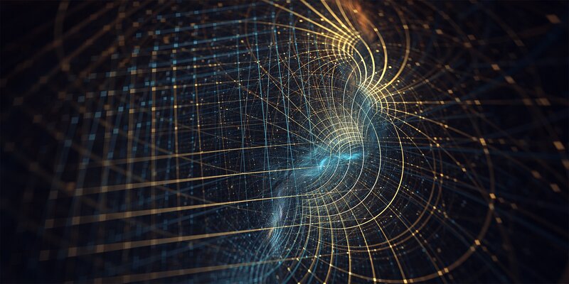 Abstract Digital Network — Blue, Dramatic