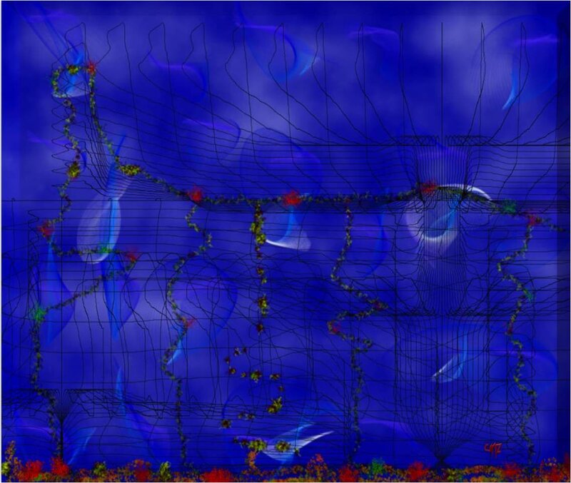 Abstract Digital Network — Blue, Mysterious