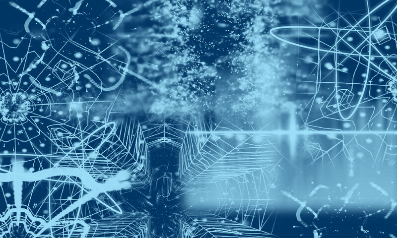 Abstract Digital Network — Blue