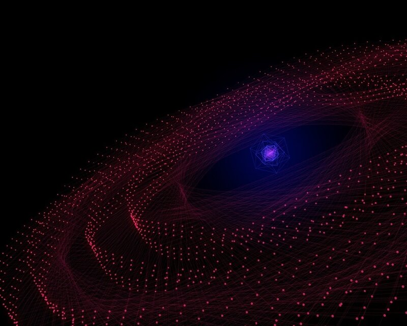 Abstract digital network visualization