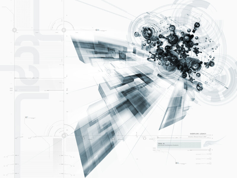 Abstract Digital Network — White, Futuristic