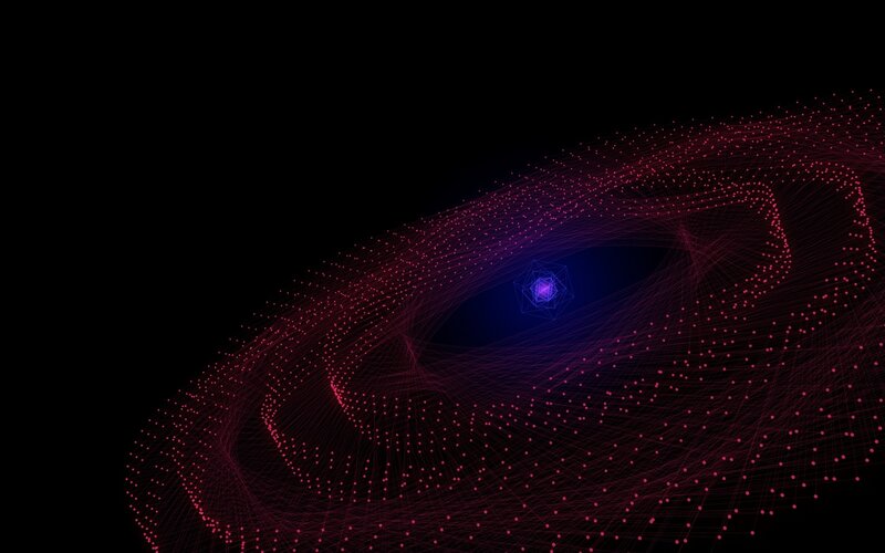 Abstract digital particle swirl