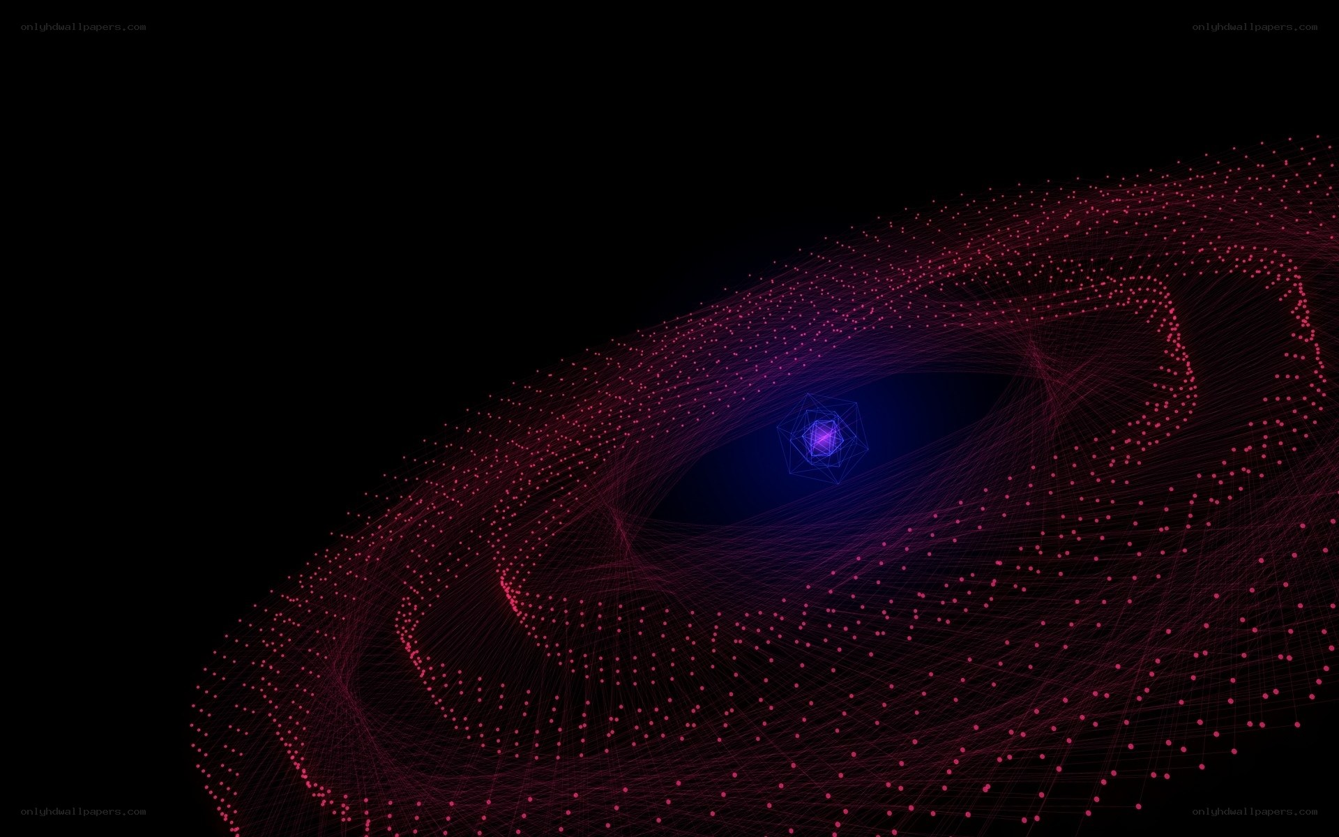 Abstract digital particle swirl