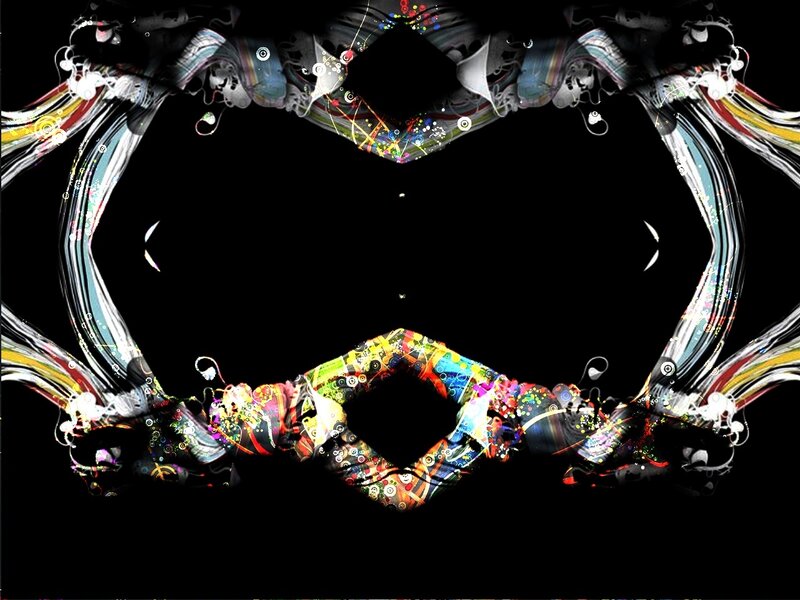 Abstract Digital Pattern — Black, Dynamic, Digital Art