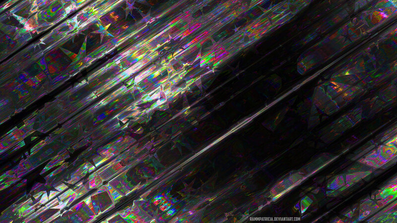 Abstract Digital Pattern — Black, Glitchy