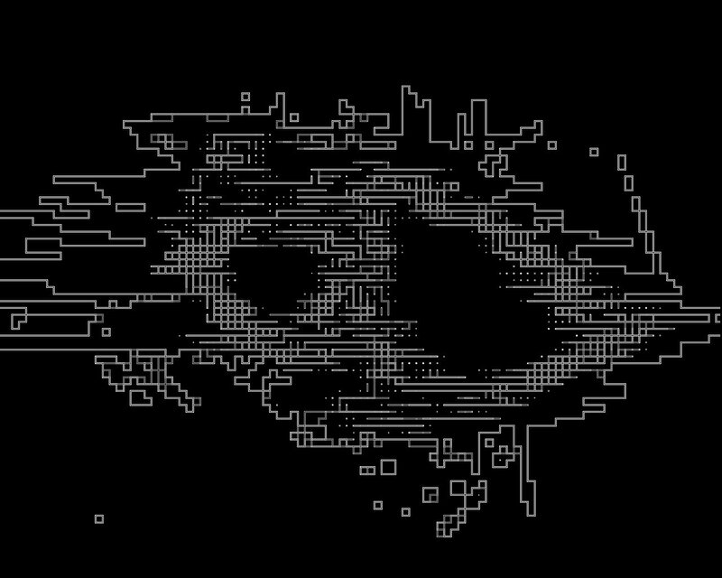 Abstract Digital Pattern — Black, Neutral