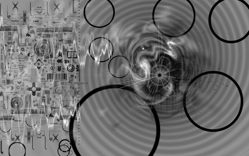 Abstract Digital Pattern — Black, Technological