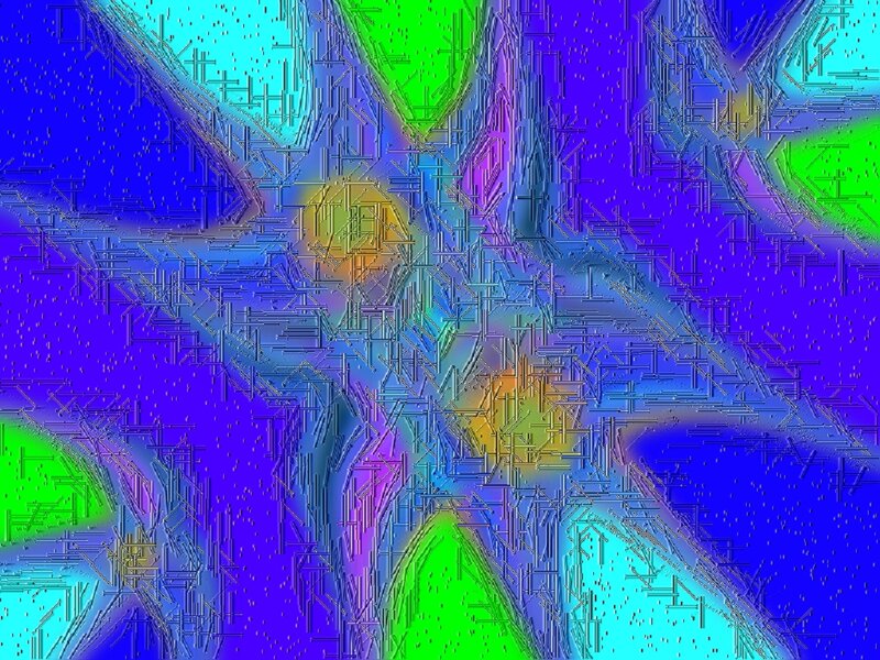 Abstract Digital Pattern — Blue, Chaotic